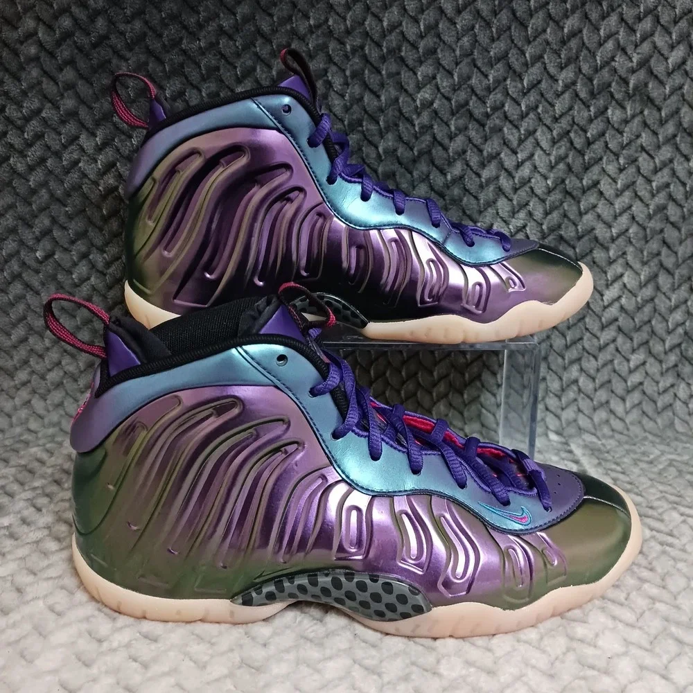 Nike Little Posite One GS Iridescent Purple Youth Basketball Shoes Size 6.5Y